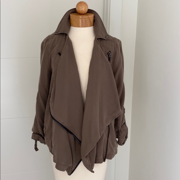 BlankNYC Drape Moto Jacket brown small - Picture 1 of 9
